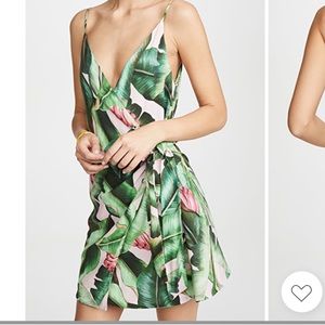 Farm Rio Palm Print Wrap Dress